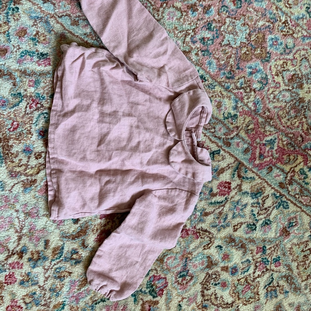 Little deer handmade linen top